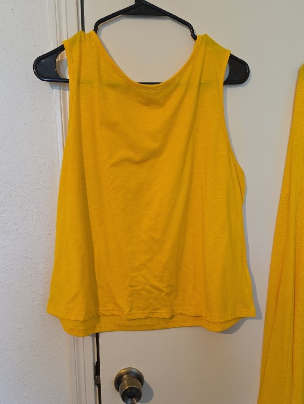 Bright Yellow Two-Piece Lounge Set With Pockets - Picture 7 of 9